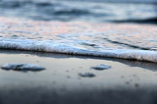 closeup of salty water