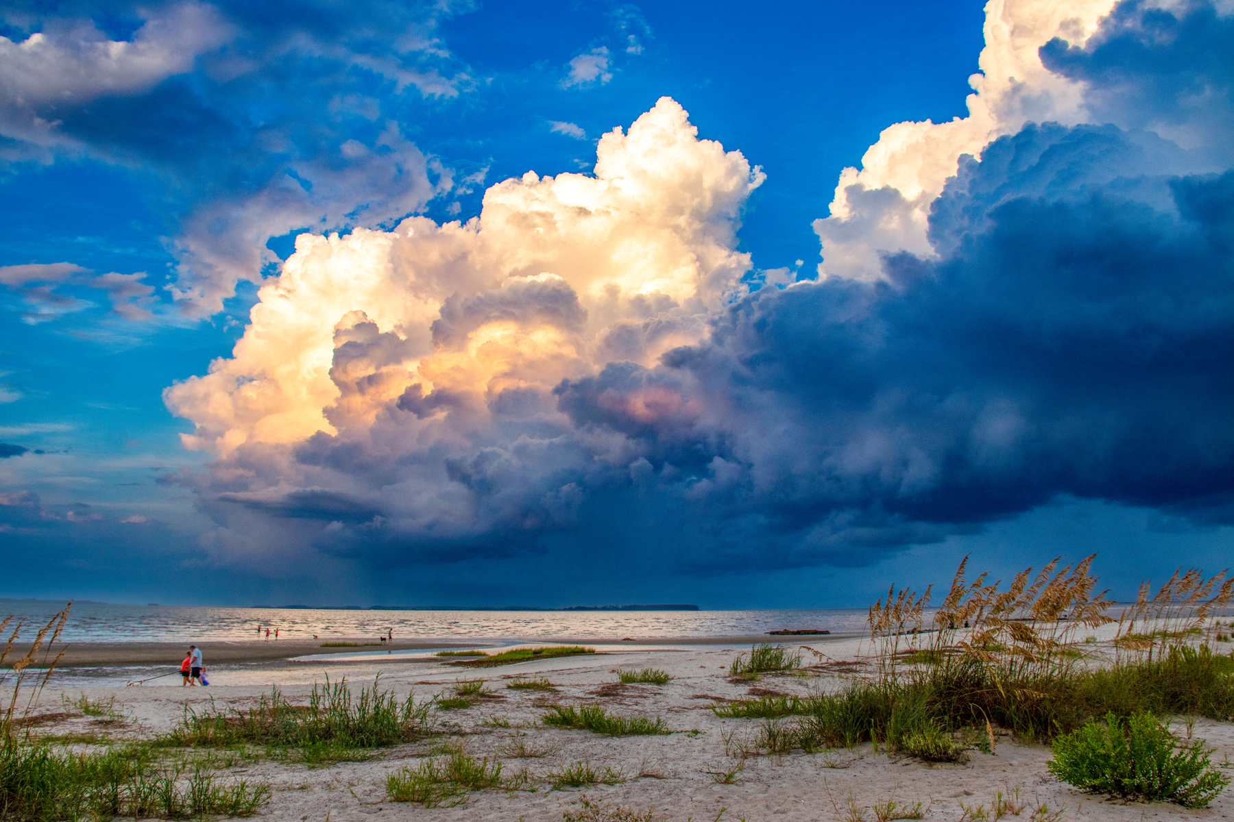 puffy clouds