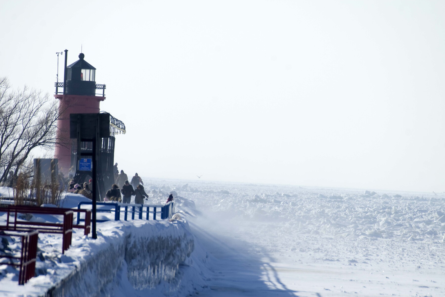 the coldest day on lake Michigan