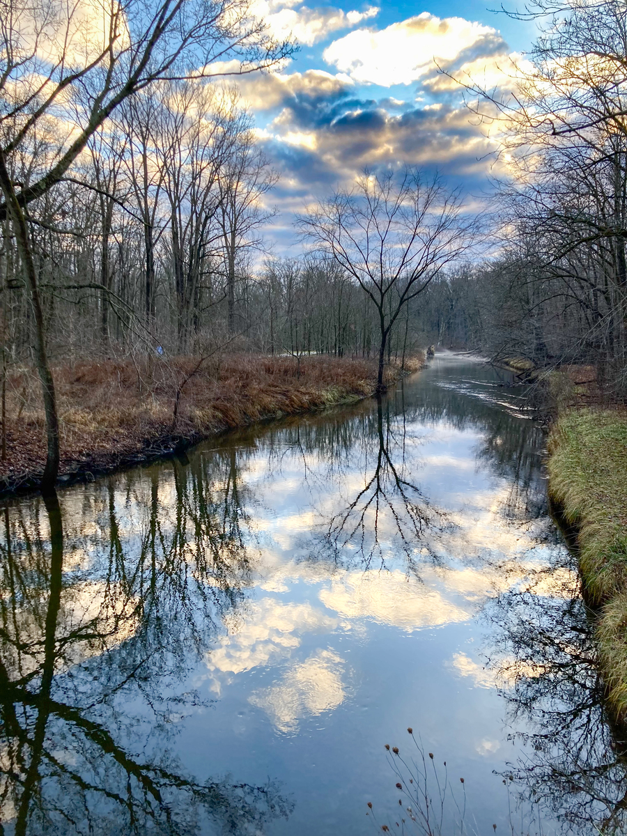Huron River in clouds