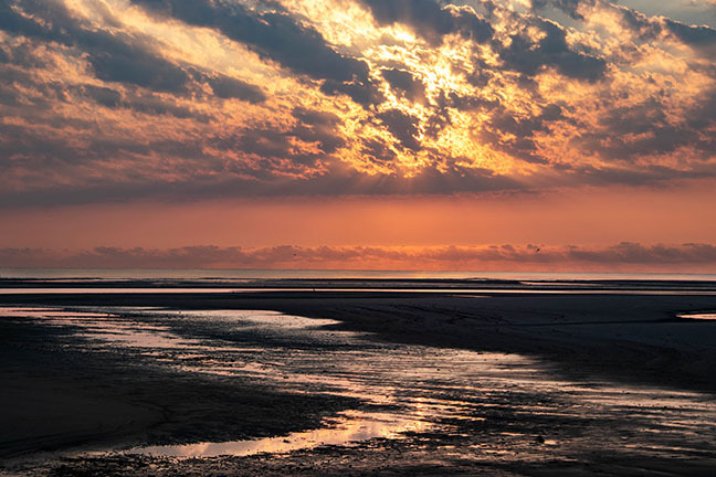 sunset at mitchelleville beach