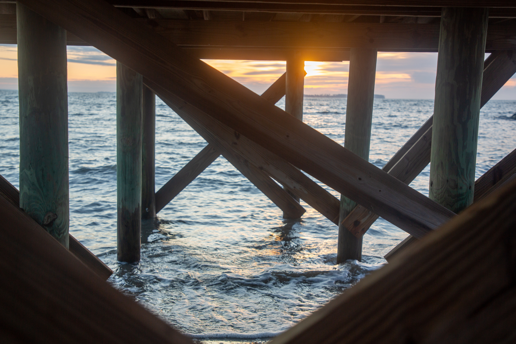 under the pier