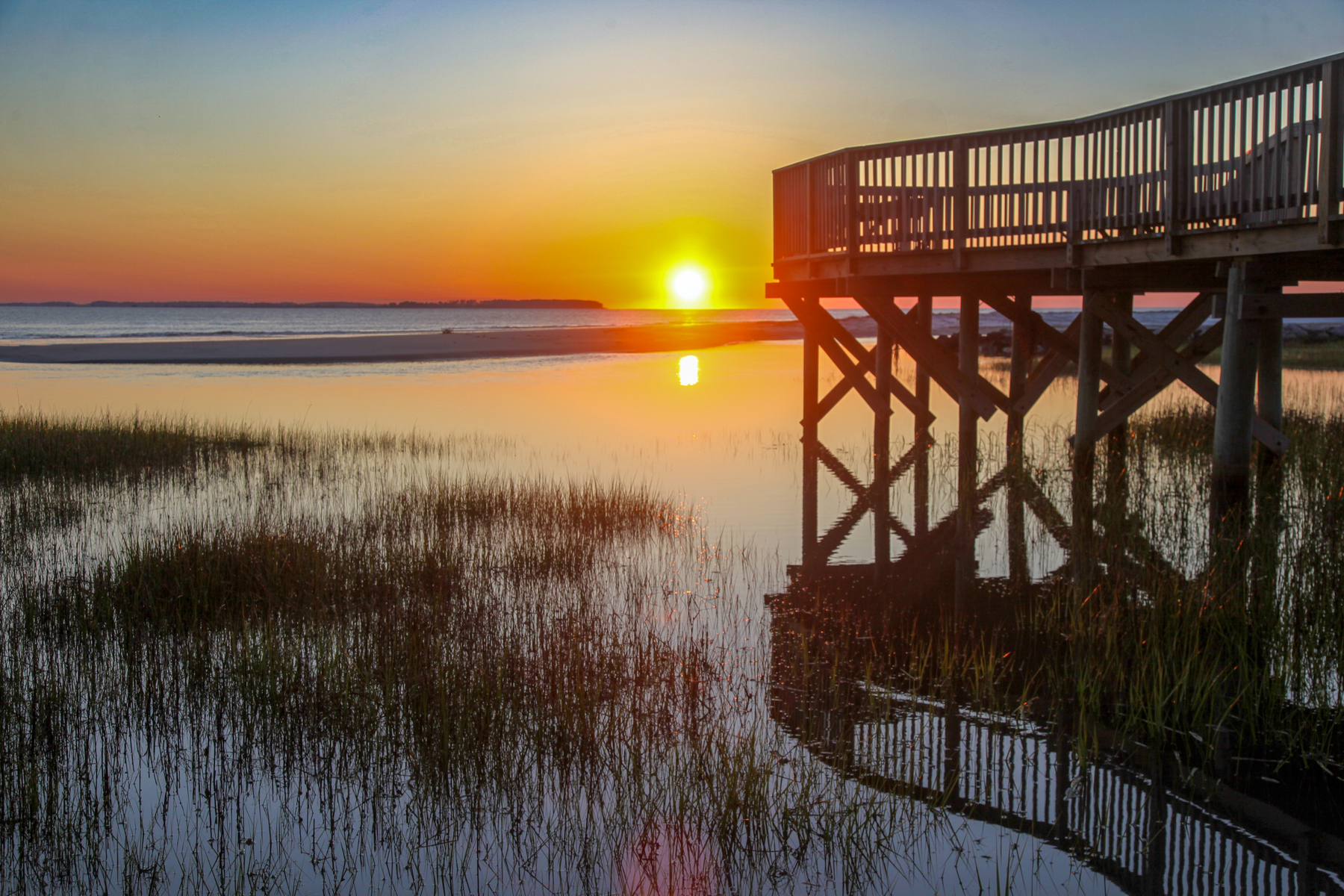 the pier at sunrise