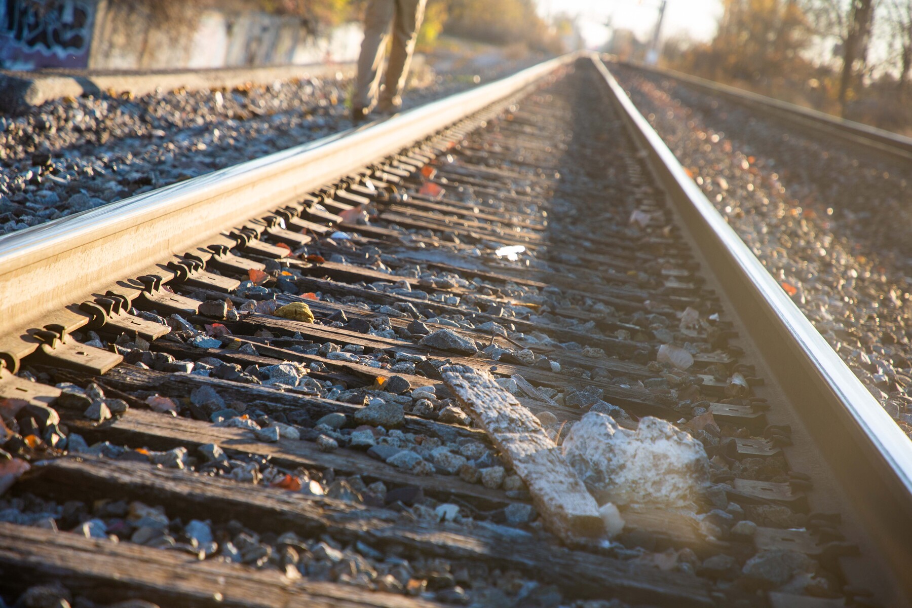 man on the tracks