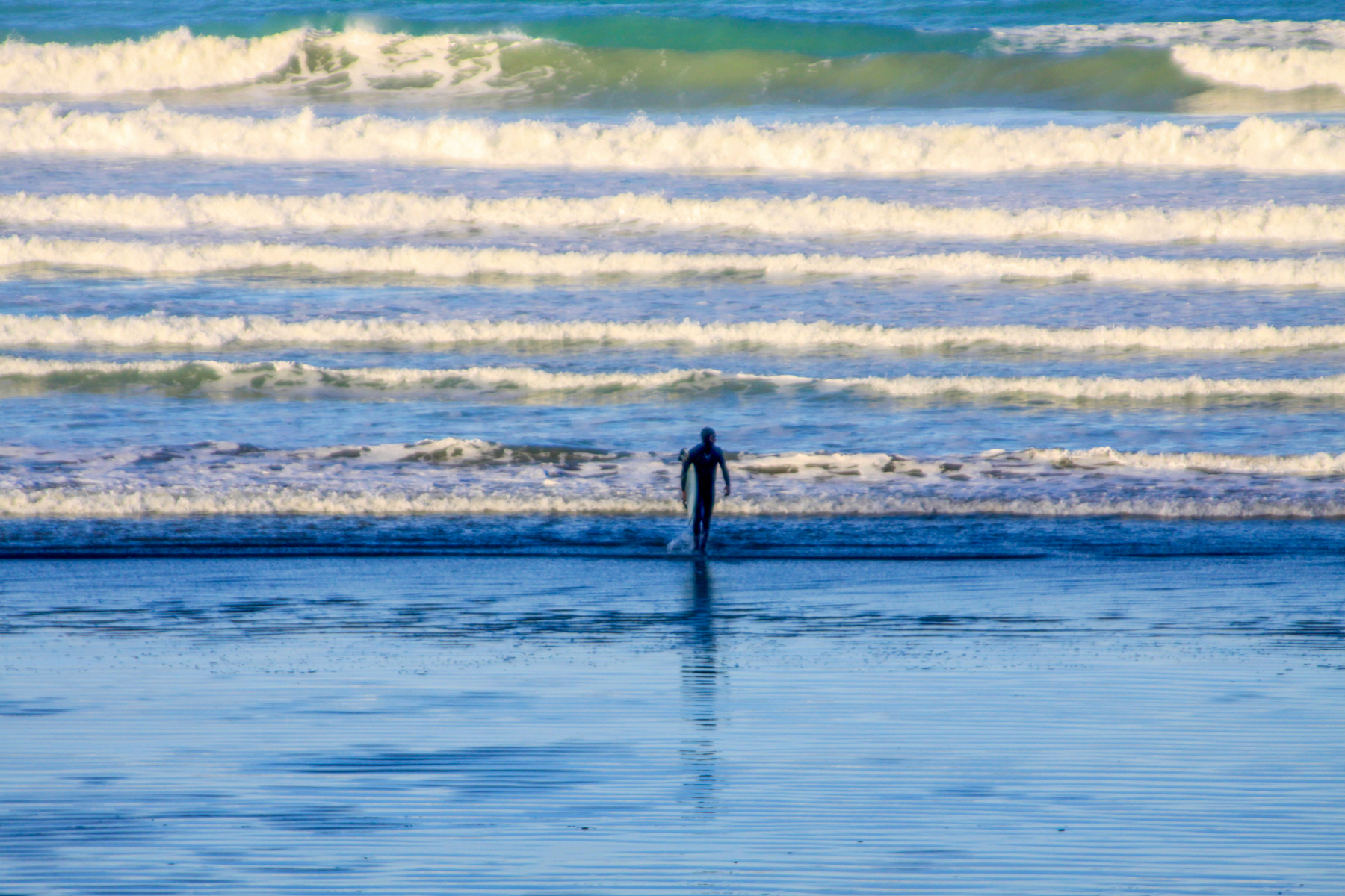 surfer in New Zealand