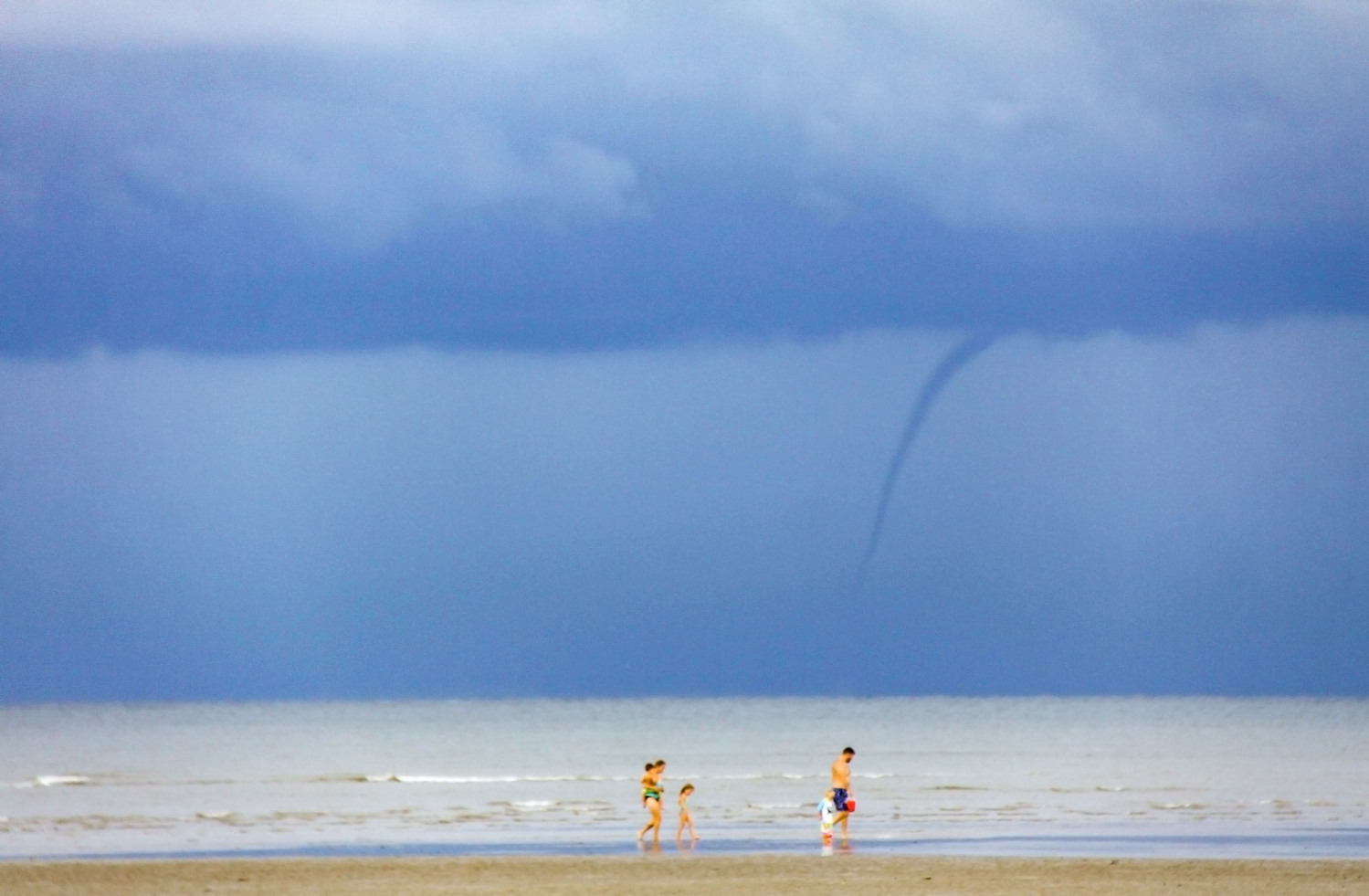 funnel cloud and the family out for a stroll