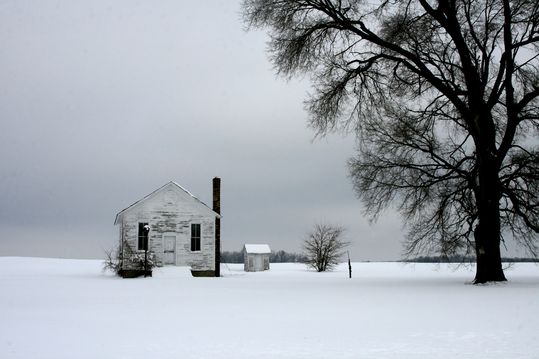 chelsea schoolhouse in Winter