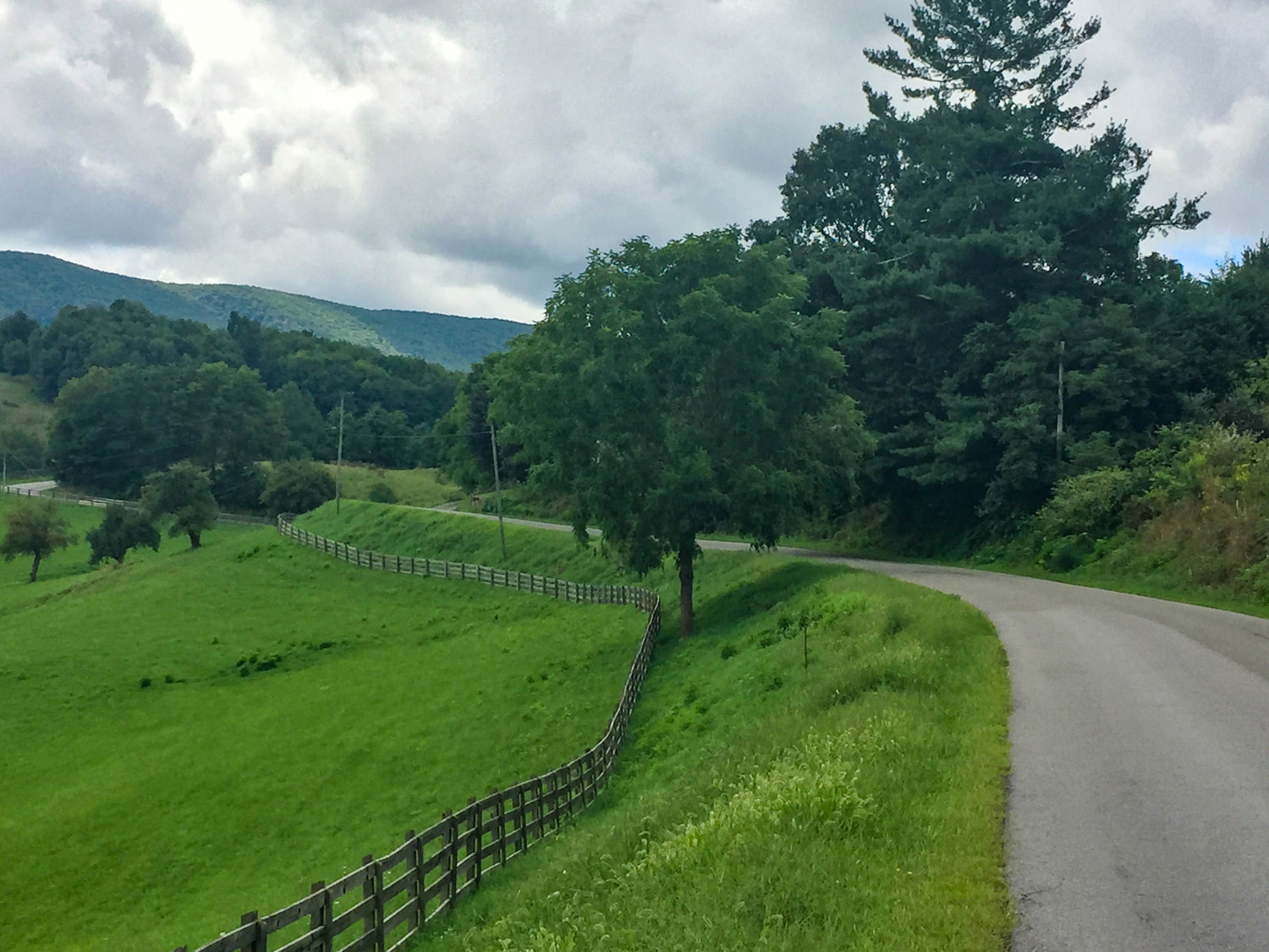 farm road off a turn