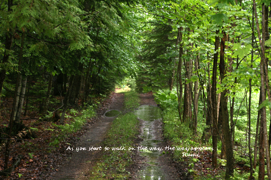 As you start to walk on the way, the way appears